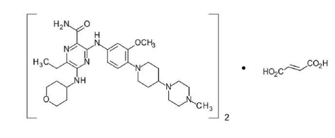 富马酸吉瑞替尼片说明书（适应症、用法用量、副作用和不良反应）